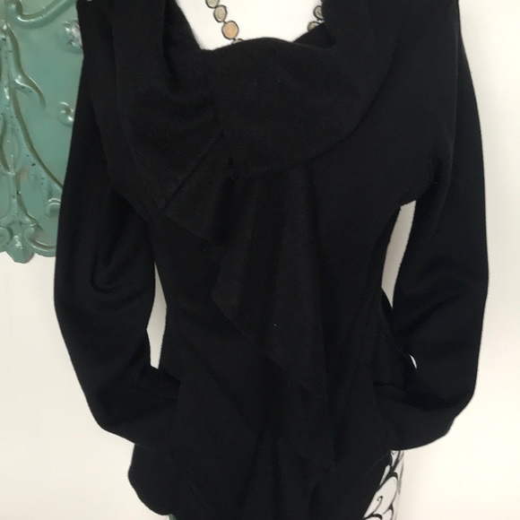 Blanc Noir black fleece zip up jacket - Picture 2 of 7